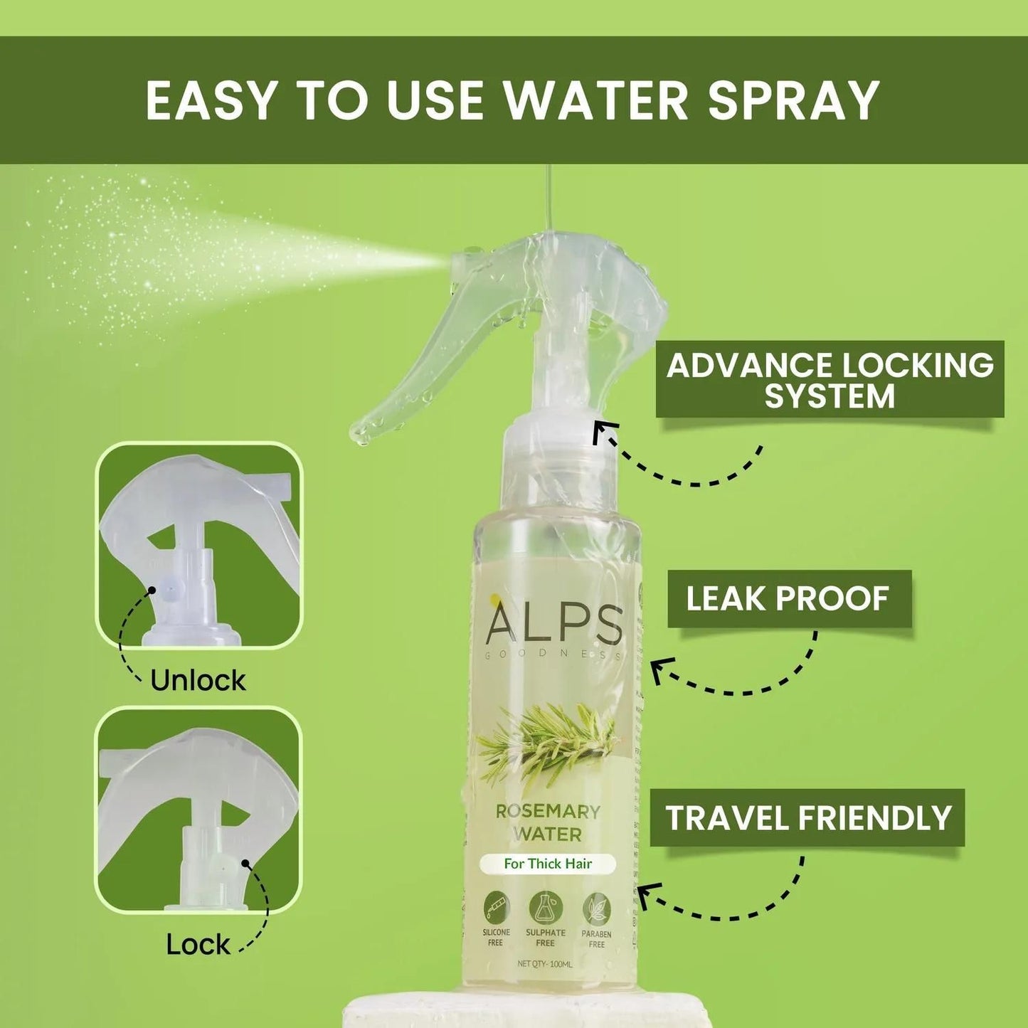 Rosemary Water, Hair Spray For Regrowth