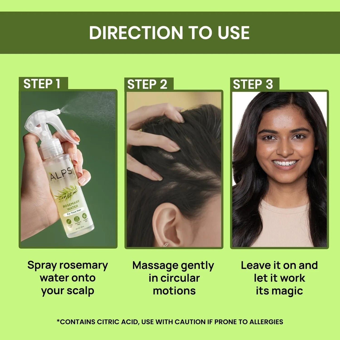 Rosemary Water, Hair Spray For Regrowth